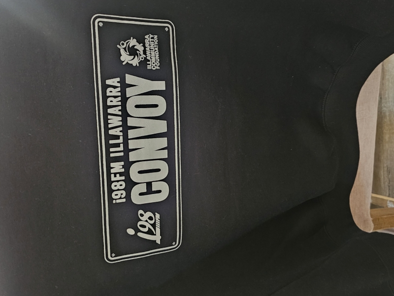 Logo print on back of all styles (black pictured)