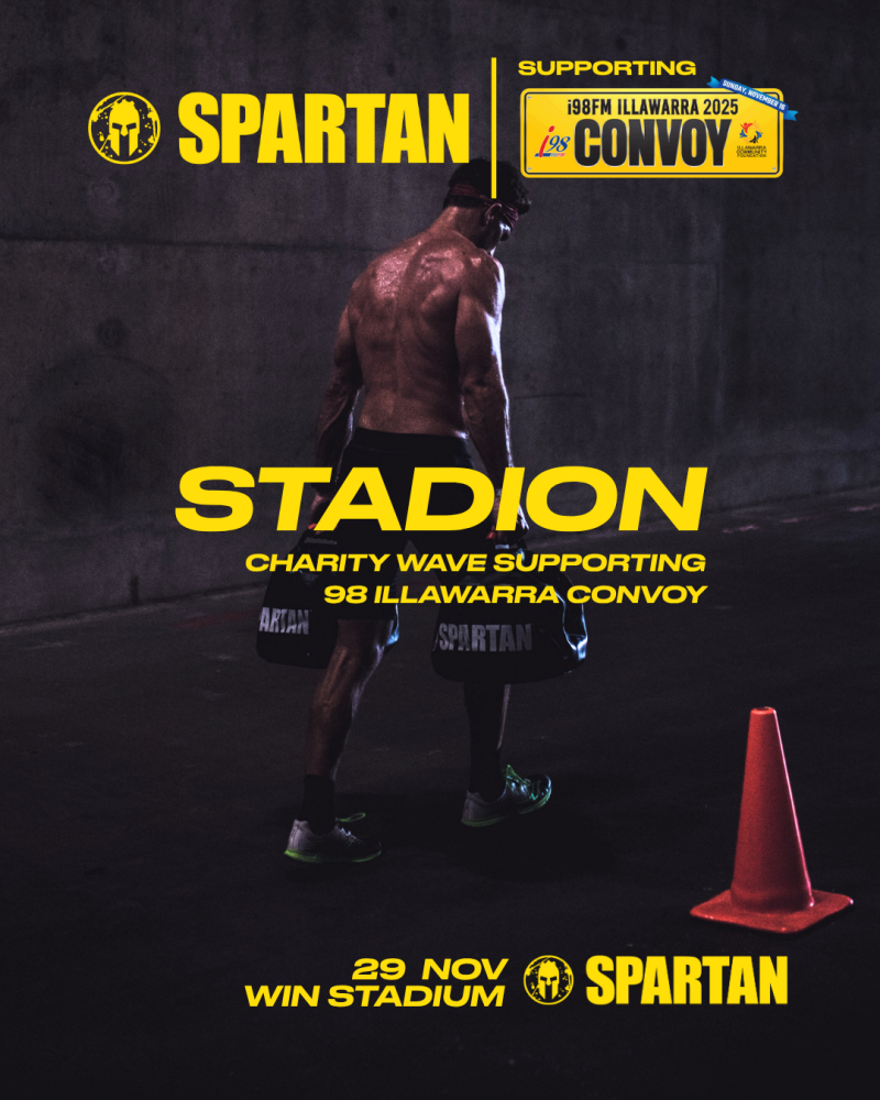 Spartan Australia is proud to announce a partnership with iconic local charity i98 Illawarra Convoy for the upcoming Wollongong Spartan Stadion Race