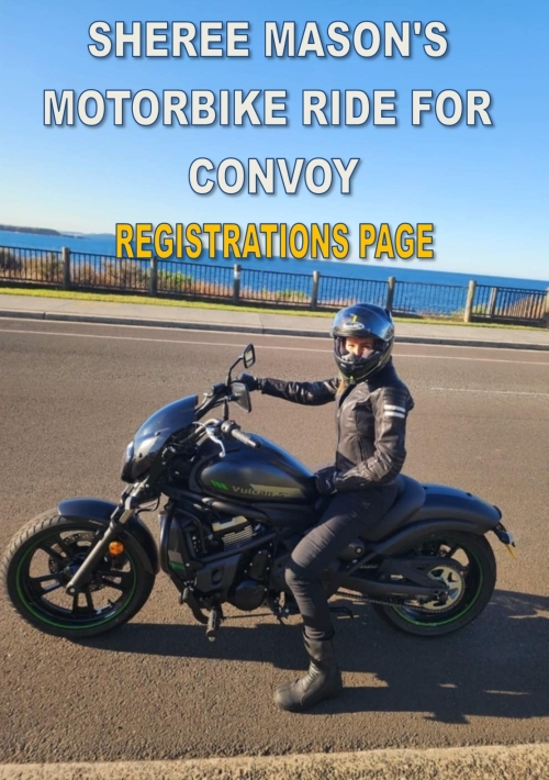 Sheree Mason’s Motorbike Ride for Convoy Registrations page