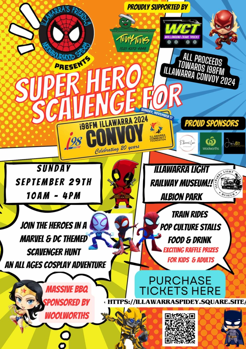 Illawarra’s Friendly Neighbourhood Spidey Presents - Super Hero Scavenger Hunt for Convoy