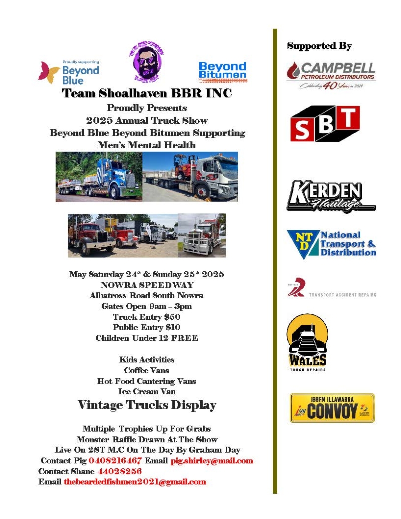 Team Shoalhaven BBR INC 2025 Annual Truck Show - Nowra