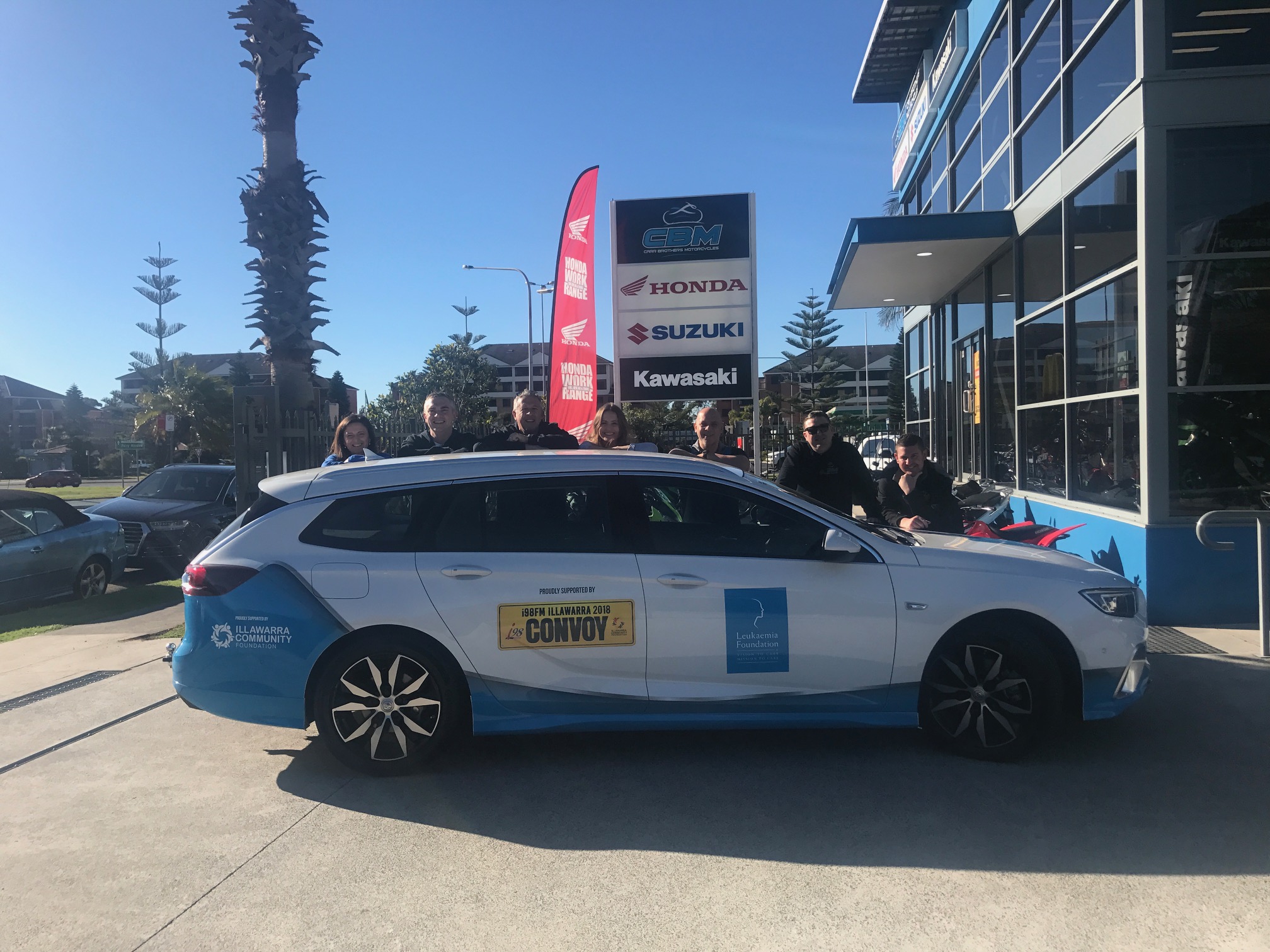 Helping to handover the new car were the Carr Brothers Motorcycles Lead Bike Team, who took out the lead bike position in 2017