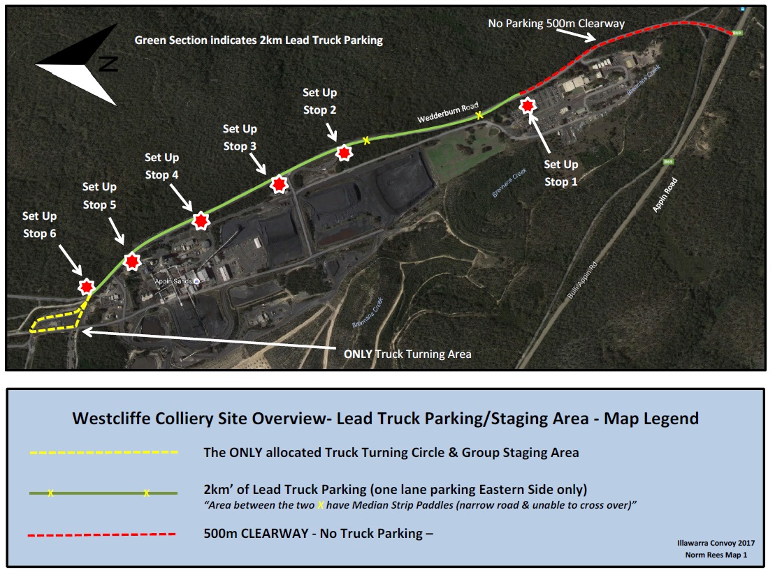 Convoy Route, start and finish locations and start times i98FM